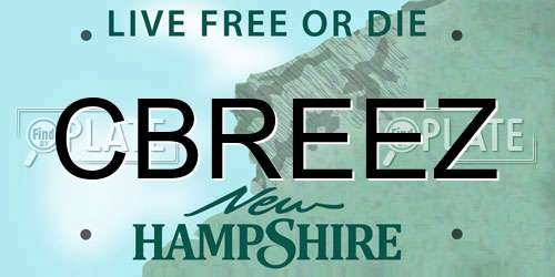 CBREEZ New Hampshire License Plate