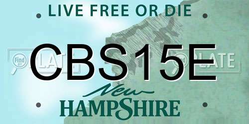 CBS15E New Hampshire License Plate