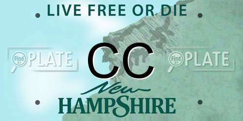 CC New Hampshire License Plate