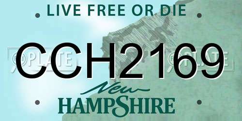 CCH2169 New Hampshire License Plate