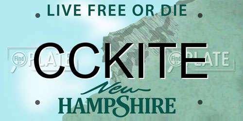 CCKITE New Hampshire License Plate