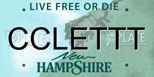 CCLETTT New Hampshire License Plate