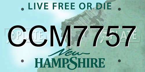 CCM7757 New Hampshire License Plate