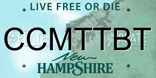 CCMTTBT New Hampshire License Plate
