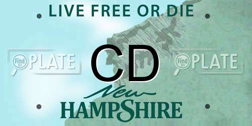 CD New Hampshire License Plate