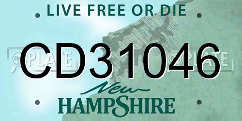 CD31046 New Hampshire License Plate