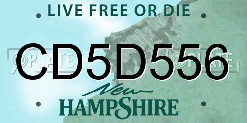 CD5D556 New Hampshire License Plate