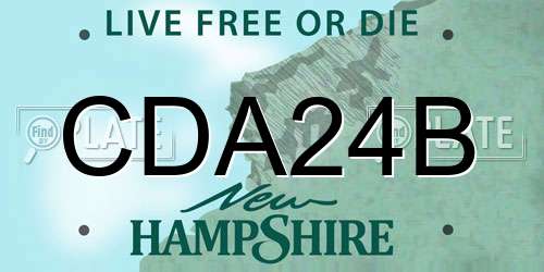 CDA24B New Hampshire License Plate
