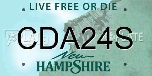 CDA24S New Hampshire License Plate