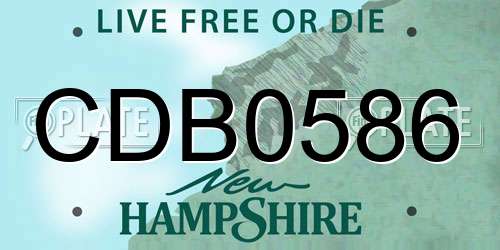 CDB0586 New Hampshire License Plate