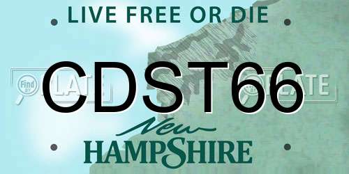 CDST66 New Hampshire License Plate