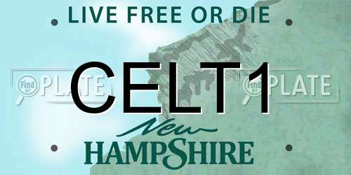 CELT1 New Hampshire License Plate