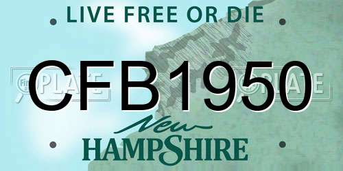 CFB1950 New Hampshire License Plate