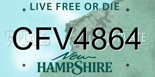 CFV4864 New Hampshire License Plate