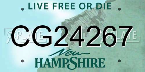 CG24267 New Hampshire License Plate
