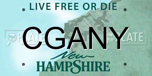 CGANY New Hampshire License Plate