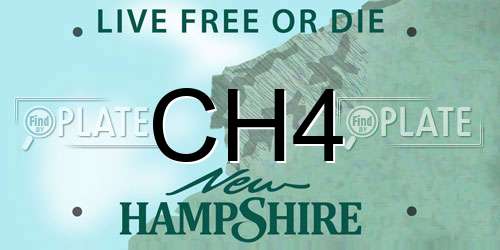 CH4 New Hampshire License Plate