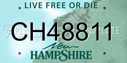 CH48811 New Hampshire License Plate