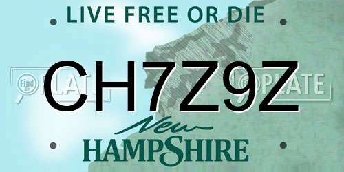 CH7Z9Z New Hampshire License Plate