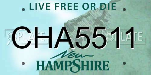 CHA5511 New Hampshire License Plate