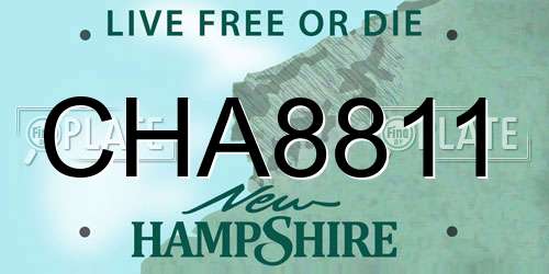 CHA8811 New Hampshire License Plate