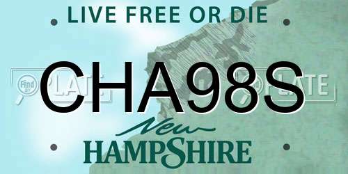 CHA98S New Hampshire License Plate