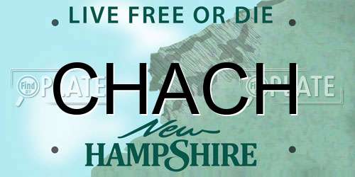 CHACH New Hampshire License Plate