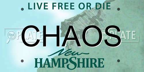 CHAOS New Hampshire License Plate