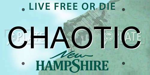 CHAOTIC New Hampshire License Plate
