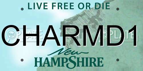 CHARMD1 New Hampshire License Plate