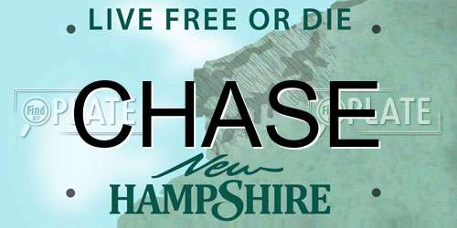 CHASE New Hampshire License Plate