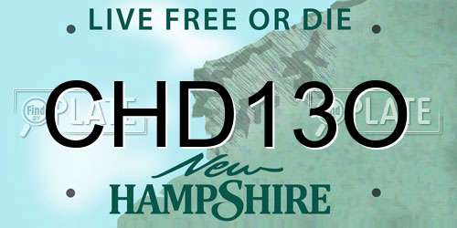 CHD13O New Hampshire License Plate