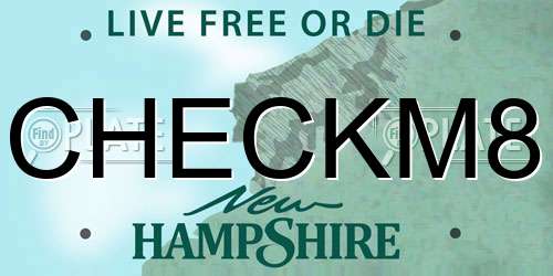 CHECKM8 New Hampshire License Plate