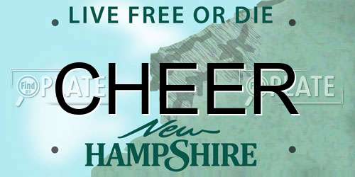 CHEER New Hampshire License Plate