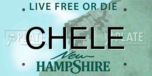 CHELE New Hampshire License Plate