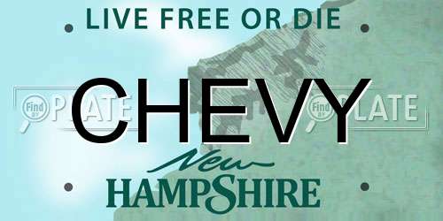 CHEVY New Hampshire License Plate