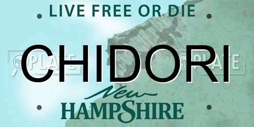 CHIDORI New Hampshire License Plate