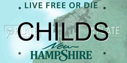 CHILDS New Hampshire License Plate