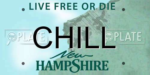 CHILL New Hampshire License Plate