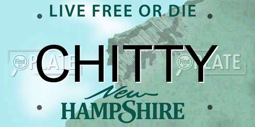 CHITTY New Hampshire License Plate