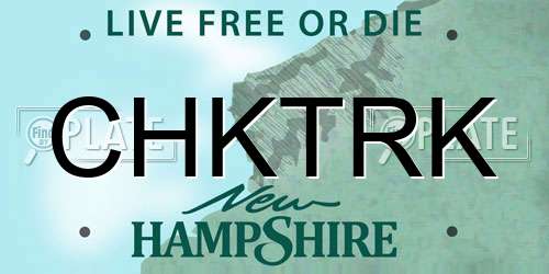 CHKTRK New Hampshire License Plate