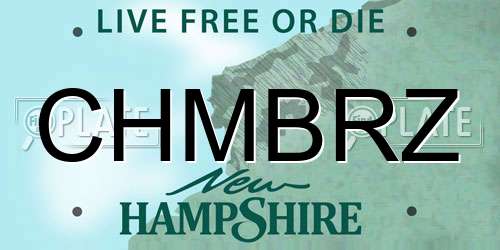 CHMBRZ New Hampshire License Plate