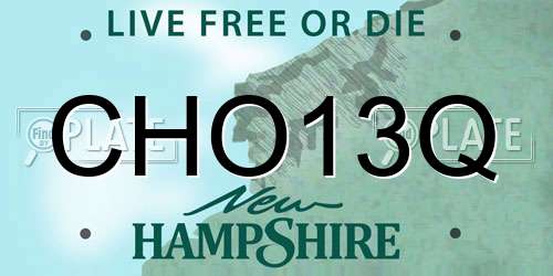 CHO13Q New Hampshire License Plate