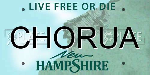 CHORUA New Hampshire License Plate