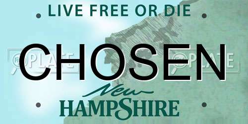 CHOSEN New Hampshire License Plate