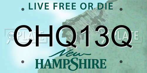CHQ13Q New Hampshire License Plate