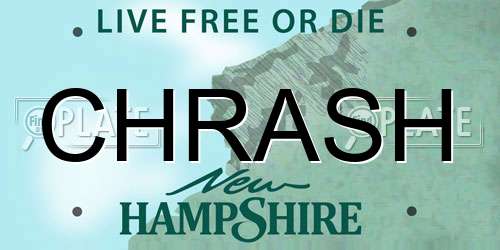 CHRASH New Hampshire License Plate