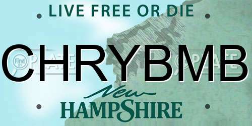 CHRYBMB New Hampshire License Plate