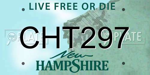 CHT297 New Hampshire License Plate