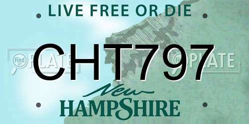 CHT797 New Hampshire License Plate